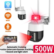 Teknomila Çakarlı 8mp 4K Speed Dom 1080P Ptz Wıfı Ip Kamera Dış Mekan Kablosuz Kamera