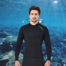 Erkeklerin Ceketi Wetsuits Termal Takım Elbise Kolları 2mm Büyük Siyah Sörf Erkekleri Xxl