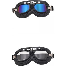 Lnshop 2 Pcs Motosiklet Goggles Style Binicilik İçin Scooter Atv Berrak ve Renkli (Yurt Dışından)