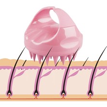 Kafa Derisi Masajı Şampuan Fırçası, Islak ve Büyüme Ölü Pul Pul Cildi, Pembeyi Kaldırır