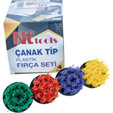 Nt Tools NTF21 4 Parça Çanak Tip Matkap Fırça Seti