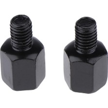 Lnshop Motosiklet Aynası Montaj Adaptörü - Lh 8 mm. - Rh 8 mm. Iplik - Siyah (Yurt Dışından)
