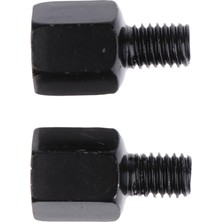 Lnshop Motosiklet Aynası Montaj Adaptörü - Lh 8 mm. - Rh 8 mm. Iplik - Siyah (Yurt Dışından)