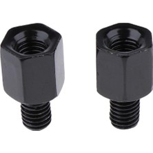 Lnshop Motosiklet Aynası Montaj Adaptörü - Lh 8 mm. - Rh 8 mm. Iplik - Siyah (Yurt Dışından)