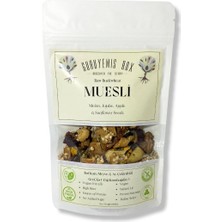 Guruyemiş Box Greçka Çiğ Karabuğday Müsli Bol Kuru Meyveli Ay Çekirdekli Vegan Şekersiz 100 gr Kahvaltılık Gevrek Sağlıklı Kahvaltı Beslenme Yüksek Lif Protein Kaynağı Vegan Şekersiz