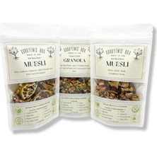 Guruyemiş Box Granola ve Kuru Meyveli 3 x 100 gr Kahvaltılık Gevrek Seti Sağlıklı Kahvaltı Beslenme Yüksek Lif Protein Kaynağı Vegan Şekersiz