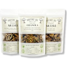 Guruyemiş Box Granola ve Kuru Meyveli 3 x 100 gr Kahvaltılık Gevrek Seti Sağlıklı Kahvaltı Beslenme Yüksek Lif Protein Kaynağı Vegan Şekersiz