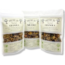 Guruyemiş Box Granola  Müsli  Kuru Meyveli 3 x 100 gr Kahvaltılık Gevrek Seti Sağlıklı Kahvaltı Beslenme Bol Lif Protein Kaynağı Vegan