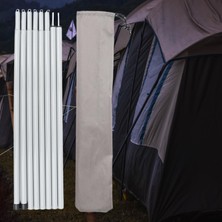 Segolike 8x Kamp Çadır Kutupları Sığınak Çadır Direği Muşamba Ayarlanabilir Gölgelik Kutupları Gri Beyaz (Yurt Dışından)