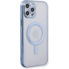 Dijimedia iPhone 12 Pro Kılıf Magneticsafe Lazer Silikon - Sierra Blue