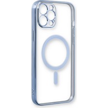 Dijimedia iPhone 12 Pro Kılıf Magneticsafe Lazer Silikon - Sierra Blue