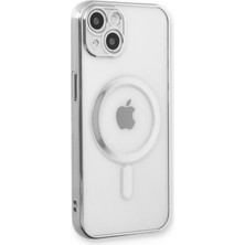 Dijimedia iPhone 13 Kılıf Magneticsafe Lazer Silikon - Gümüş