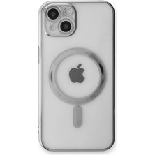 Dijimedia iPhone 13 Kılıf Magneticsafe Lazer Silikon - Gümüş