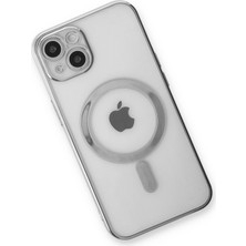 Dijimedia iPhone 13 Kılıf Magneticsafe Lazer Silikon - Gümüş