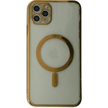 Dijimedia iPhone 11 Pro Kılıf Magneticsafe Lazer Silikon - Gold