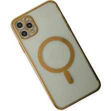 Dijimedia iPhone 11 Pro Kılıf Magneticsafe Lazer Silikon - Gold