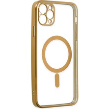 Dijimedia iPhone 11 Pro Kılıf Magneticsafe Lazer Silikon - Gold