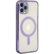 Dijimedia iPhone 11 Pro Max Kılıf Magneticsafe Lazer Silikon - Mor