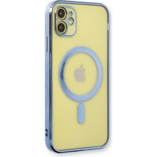 Dijimedia iPhone 12 Kılıf Magneticsafe Lazer Silikon - Sierra Blue