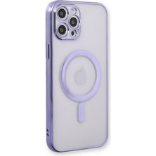 Dijimedia iPhone 12 Pro Kılıf Magneticsafe Lazer Silikon - Mor