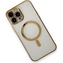 Dijimedia iPhone 13 Pro Kılıf Magneticsafe Lazer Silikon - Gold