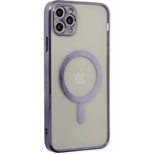 Dijimedia iPhone 11 Pro Kılıf Magneticsafe Lazer Silikon - Mor