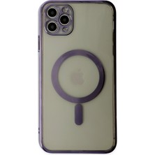 Dijimedia iPhone 11 Pro Kılıf Magneticsafe Lazer Silikon - Mor