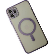 Dijimedia iPhone 11 Pro Kılıf Magneticsafe Lazer Silikon - Mor