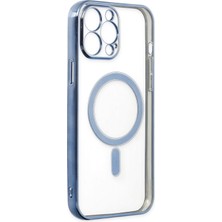 Dijimedia iPhone 14 Pro Kılıf Magneticsafe Lazer Silikon - Sierra Blue