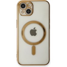 Dijimedia iPhone 13 Kılıf Magneticsafe Lazer Silikon - Gold