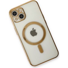 Dijimedia iPhone 13 Kılıf Magneticsafe Lazer Silikon - Gold