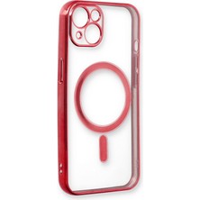 Happycase iPhone 13 Kılıf Magneticsafe Lazer Silikon - Kırmızı