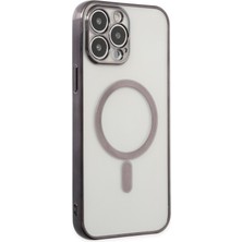 Happycase iPhone 14 Pro Max Kılıf Magneticsafe Lazer Silikon - Siyah