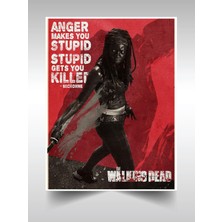 Saturndesign The Walking Dead Poster 45X60CM Michonne Afiş - Kalın Poster Kağıdı Dijital Baskı