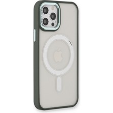 Dijimedia Apple iPhone 12 Pro Max Kılıf Room Magneticsafe Silikon - Köknar Yeşili