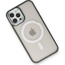 Dijimedia Apple iPhone 12 Pro Max Kılıf Room Magneticsafe Silikon - Köknar Yeşili