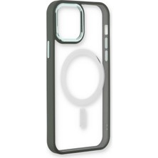 Dijimedia Apple iPhone 12 Pro Max Kılıf Room Magneticsafe Silikon - Köknar Yeşili