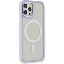 Dijimedia Apple iPhone 12 Pro Max Kılıf Room Magneticsafe Silikon - Lila