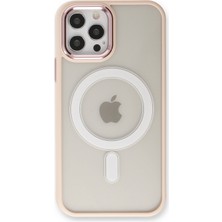 Dijimedia Apple iPhone 12 Pro Max Kılıf Room Magneticsafe Silikon - Pudra