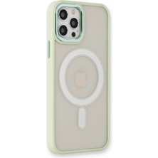 Dijimedia Apple iPhone 12 Pro Max Kılıf Room Magneticsafe Silikon - Su Yeşili