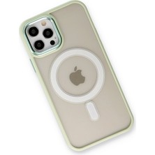 Dijimedia Apple iPhone 12 Pro Max Kılıf Room Magneticsafe Silikon - Su Yeşili