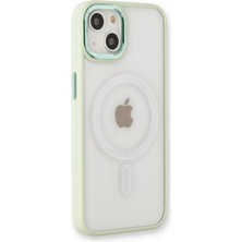 Dijimedia Apple iPhone 13 Kılıf Room Magneticsafe Silikon - Su Yeşili