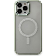 Dijimedia Apple iPhone 13 Pro Kılıf Room Magneticsafe Silikon - Su Yeşili