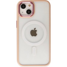 Happycase iPhone 14 Kılıf Room Magneticsafe Silikon - Pudra