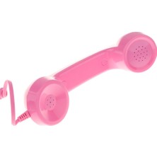 3,5mm Mikrofon Telefon Telefonu Telefon Klasik Alıcı Pembe