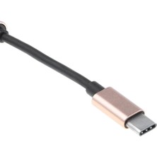 2 Aradan 1 Tip-C Ila 3,5mm Aux Sesli Kulaklık USB C Şarj Cihazı Kablosu Gül Altın