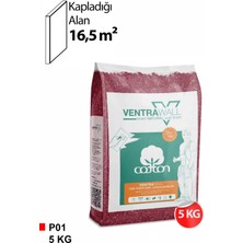 Ventrawall - Isı Ve Ses Yalıtımlı Sürülen Duvar Kağıdı | Kendinden Yapışkanlı | Pembe |P01-5KG |16,5m²