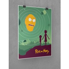 Rick And Morty Poster 45X60CM Afiş - Kalın Poster Kağıdı Dijital Baskı