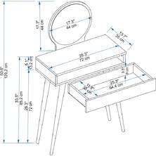 Arnetti Siena Makyaj Masası Atlantik Çam
