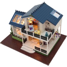 Belovee 1/24 Minyatür Dıy Ahşap Rengi Bebek Villa Mobilya LED (Yurt Dışından)